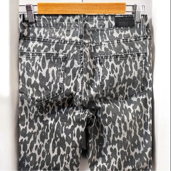 Paige Rosie HW Women’s Poppy Leopard Slim Crop FlareHigh Rise Jeans